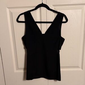 Express Black V-Neck Wide-Strap Tank
